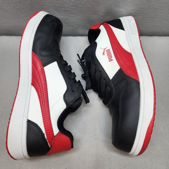 Puma Safety Frontcourt Low Composite Toe Black White‎ Red Size 9 - Picture 3 of 8